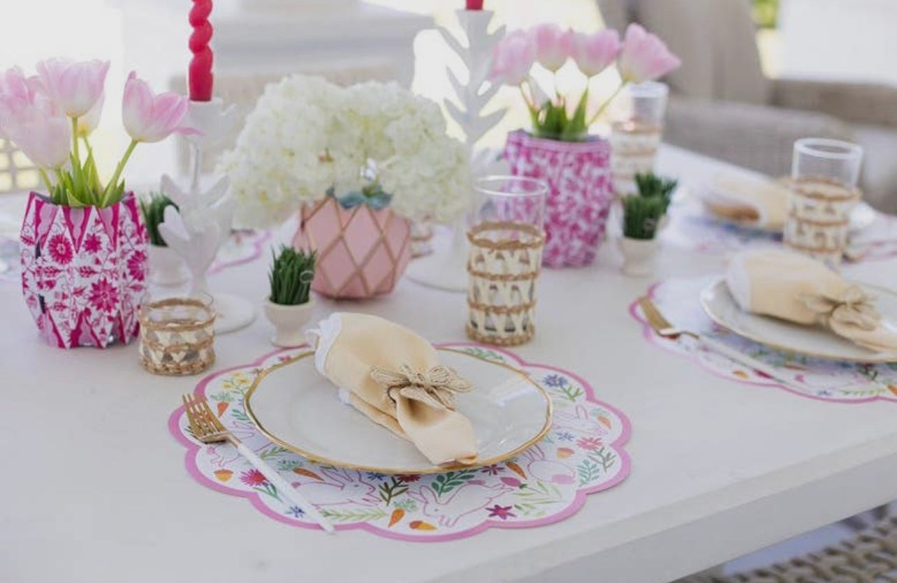 Blush paper vase wraps
