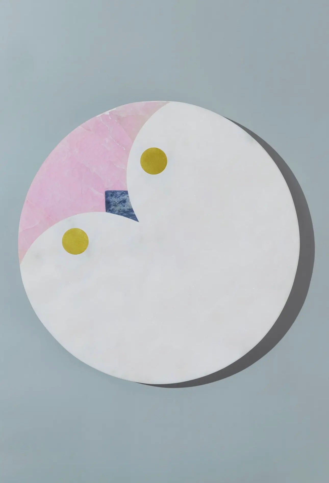 Snowy owl marble cheese board