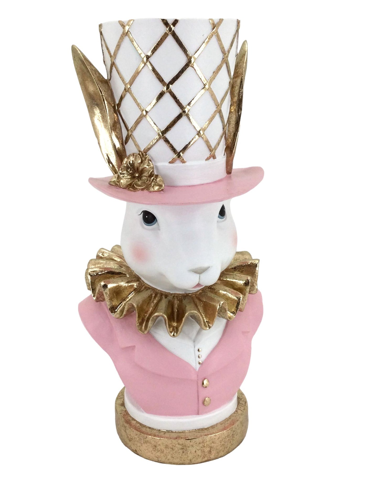 Deluxe mad hatter bust/planter - pink