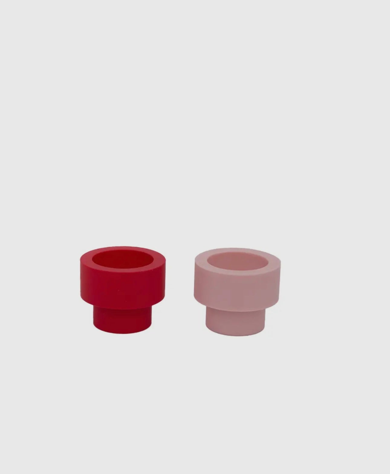 Unbreakable silicone candle holder - cherry & blush