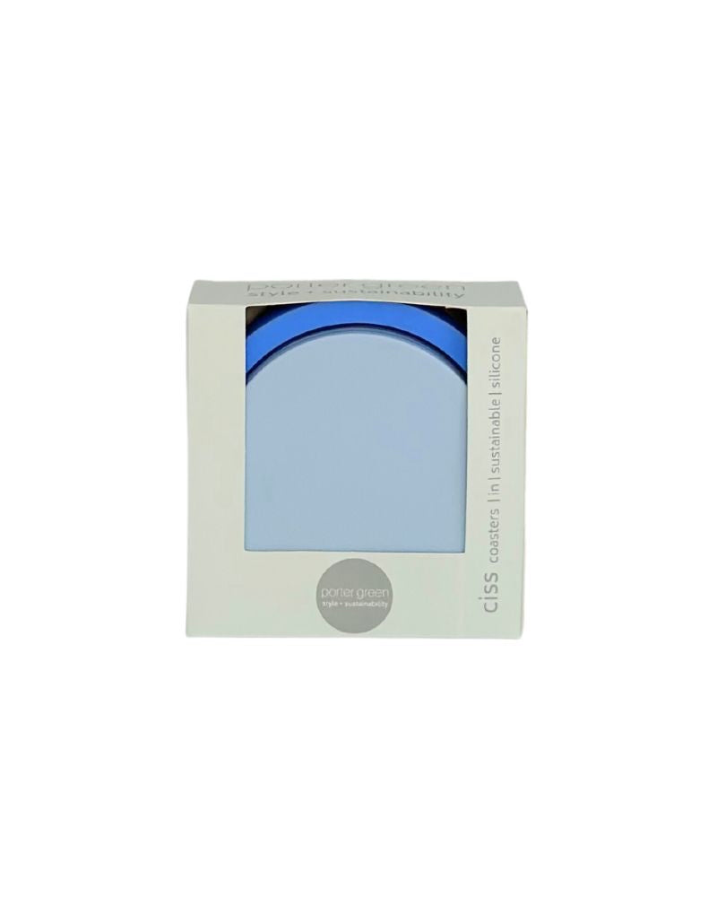 Unbreakable silicone coasters - sky & kingfisher