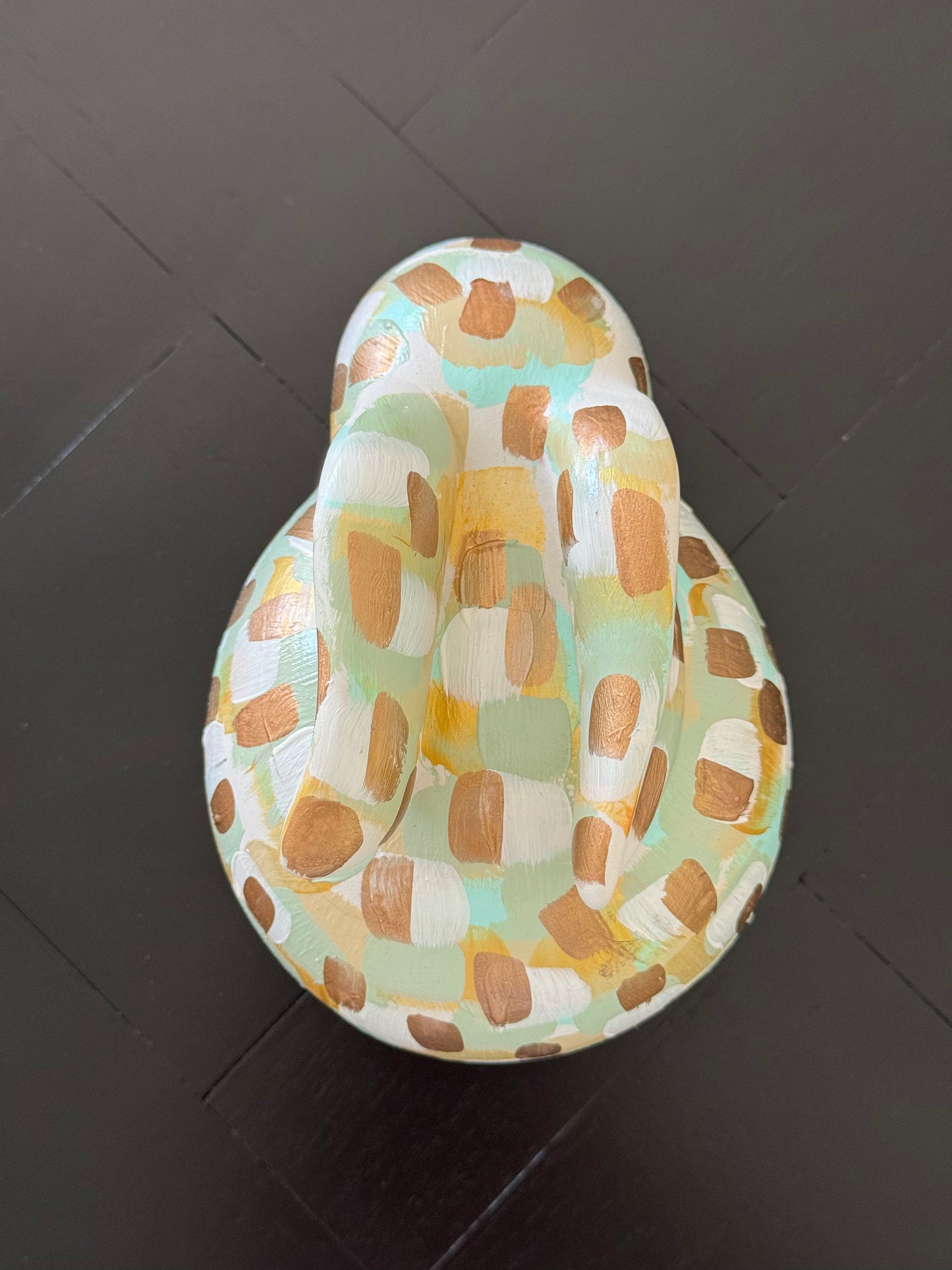 Mint hand-painted bunny - large