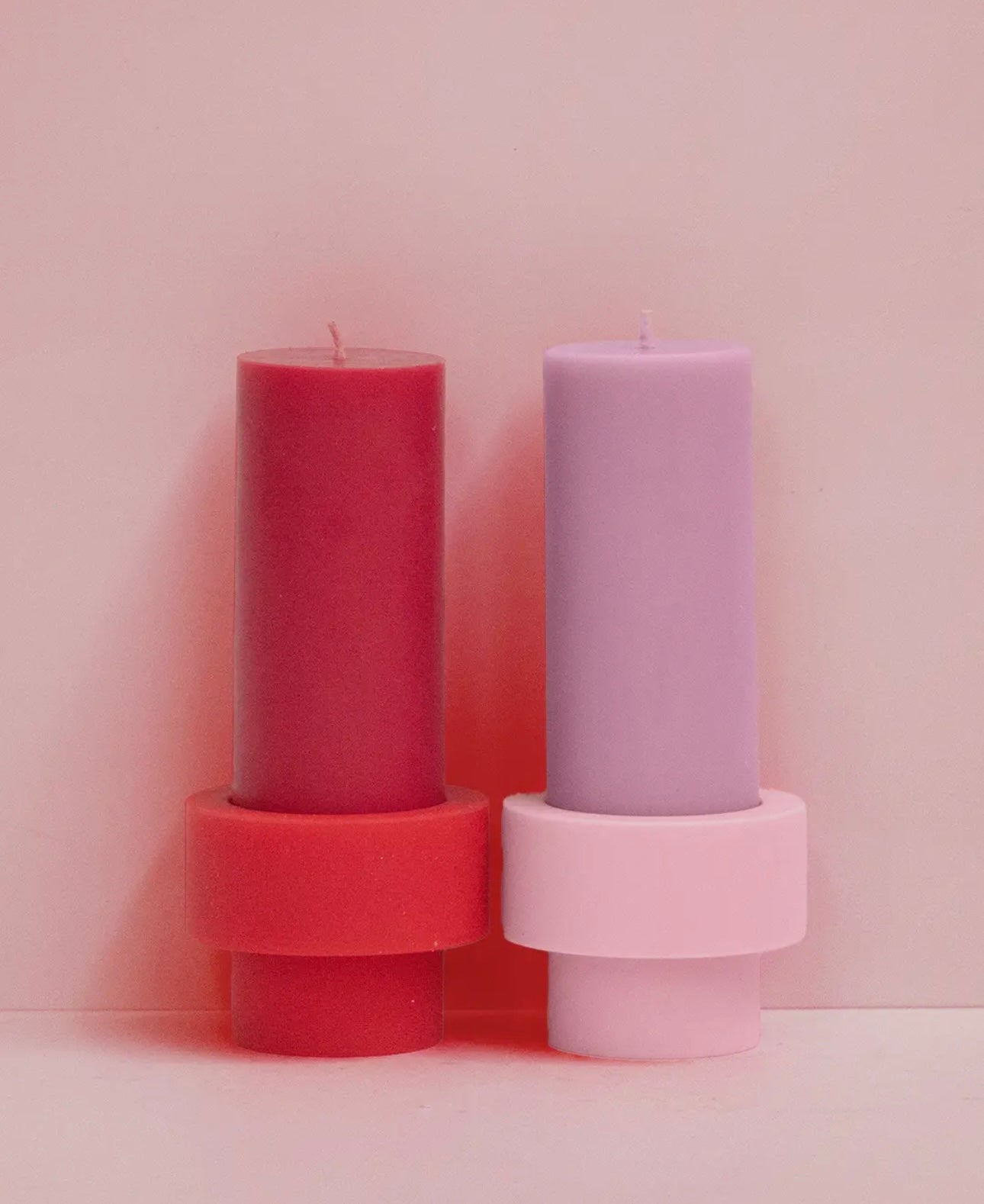 Unbreakable silicone candle holder - cherry & blush