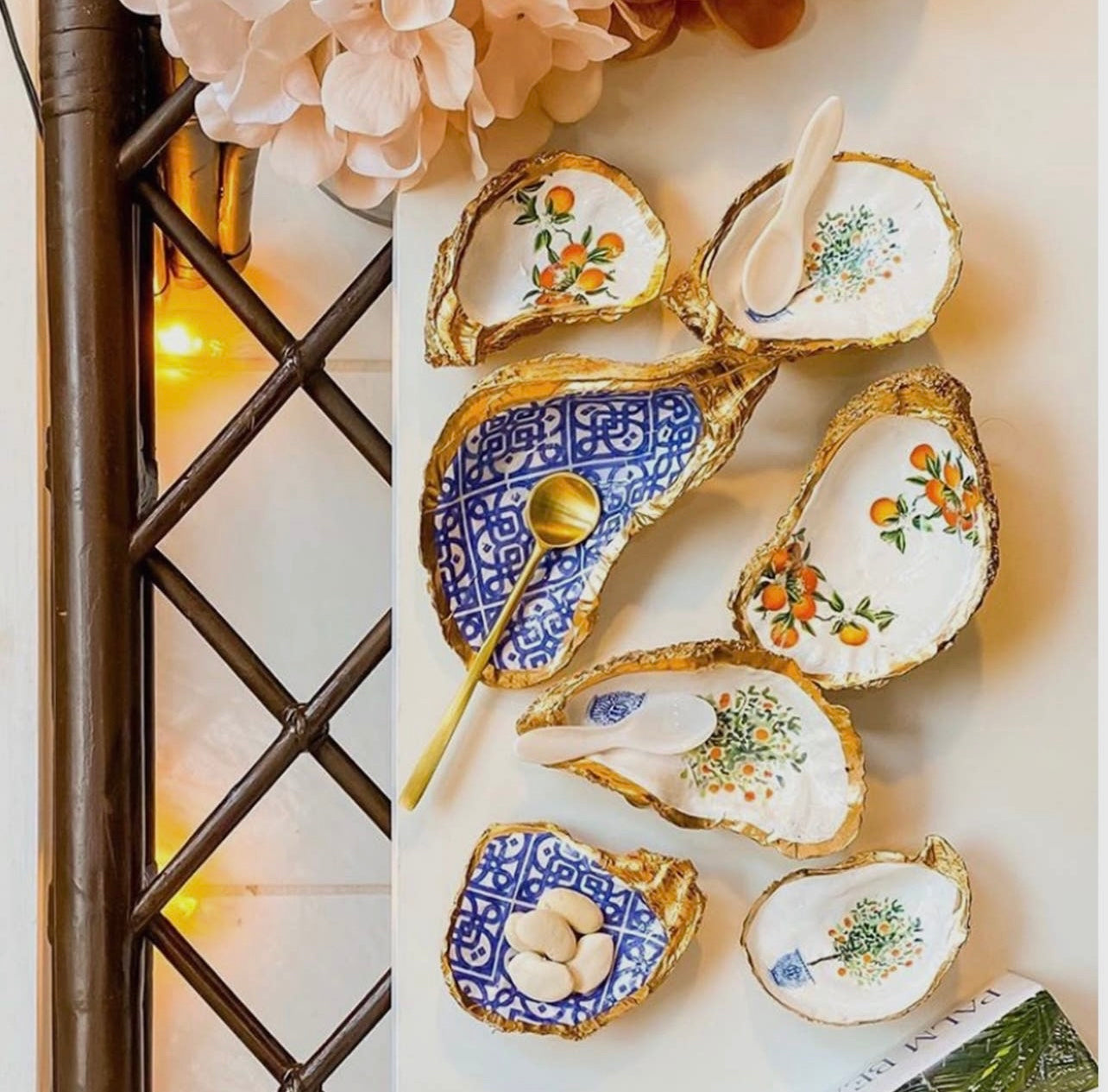 Amalfi Collection - blue tile oyster shell