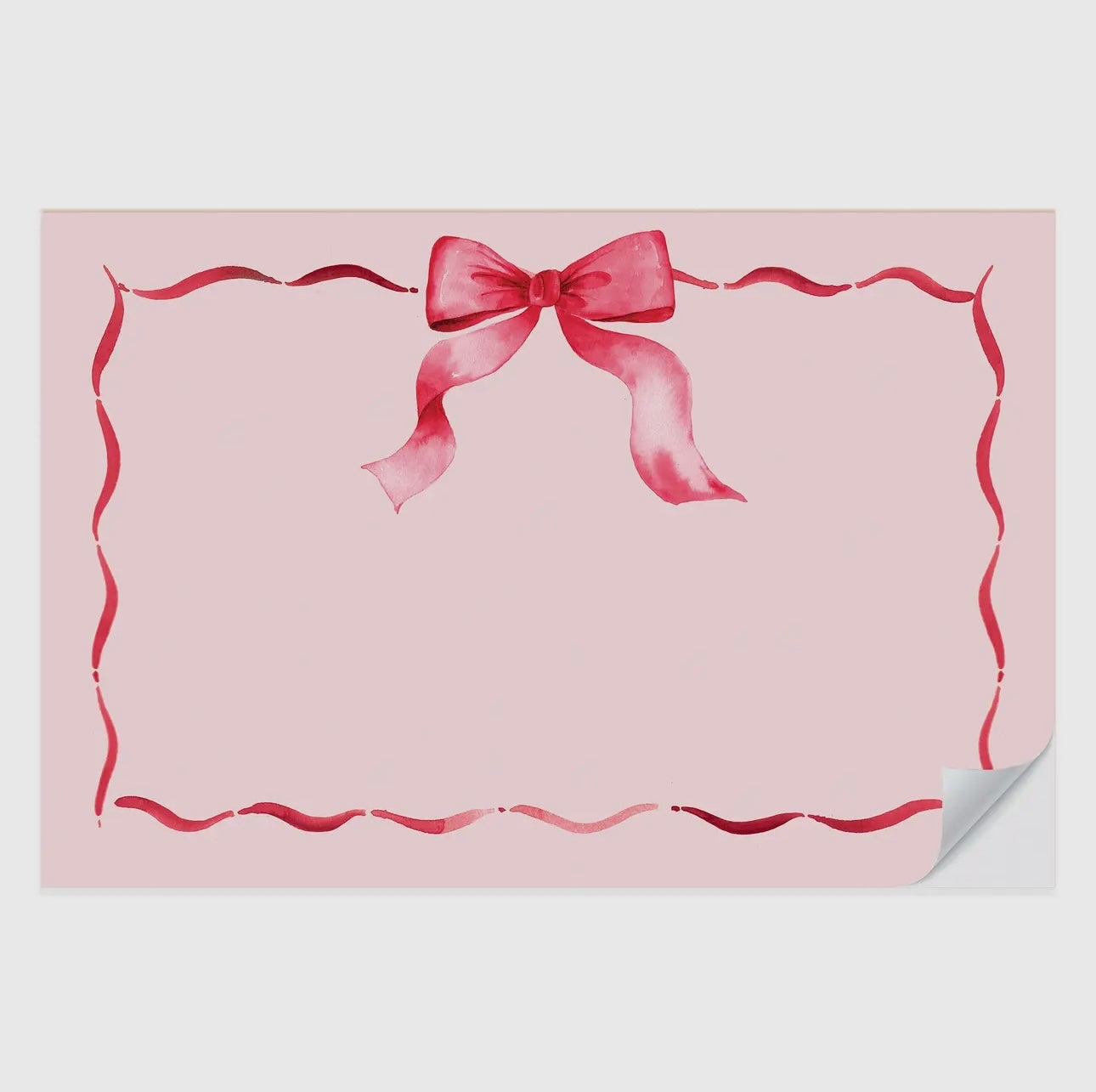 Red ribbon placemat pad
