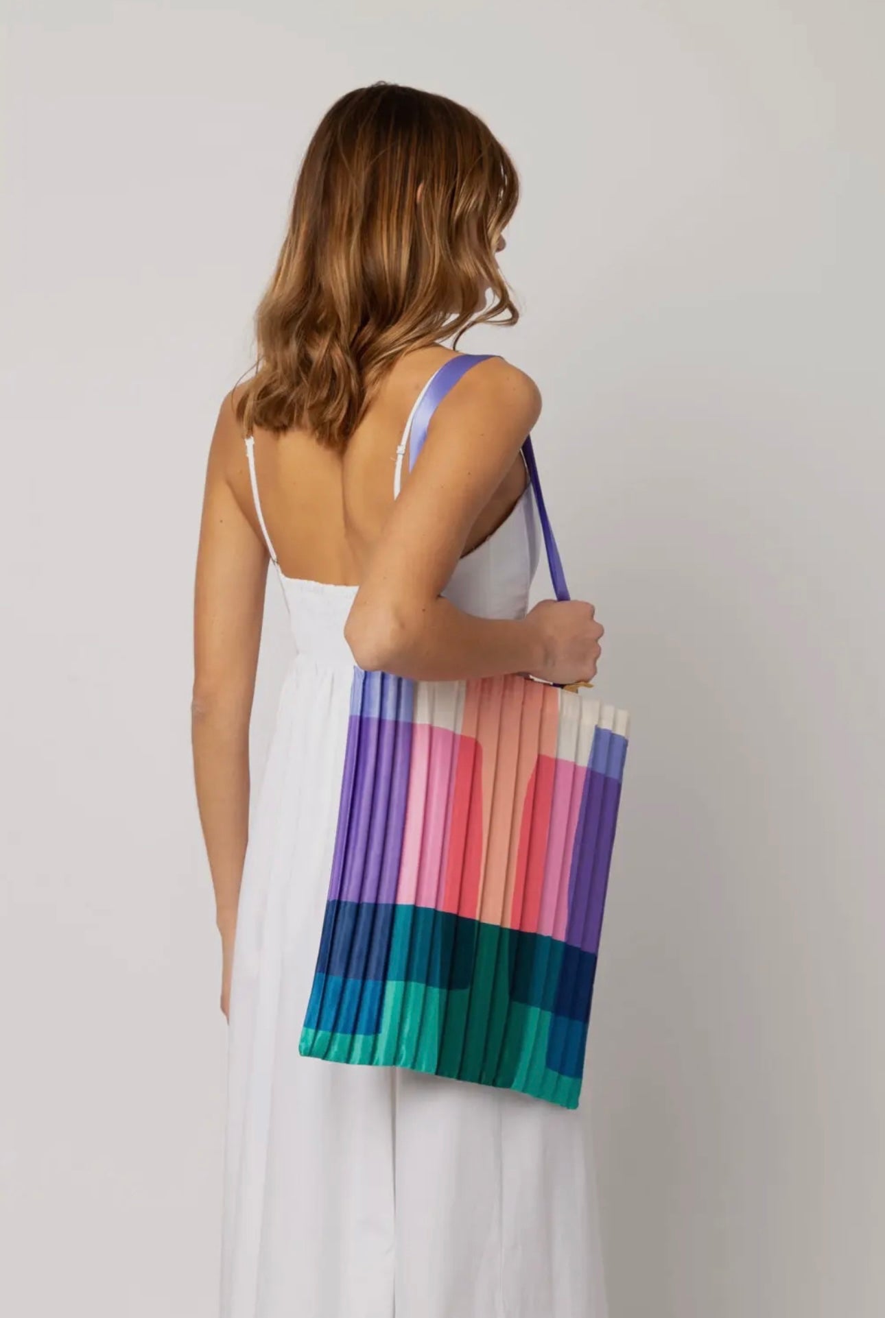 Satin pleated bag - Orbetello
