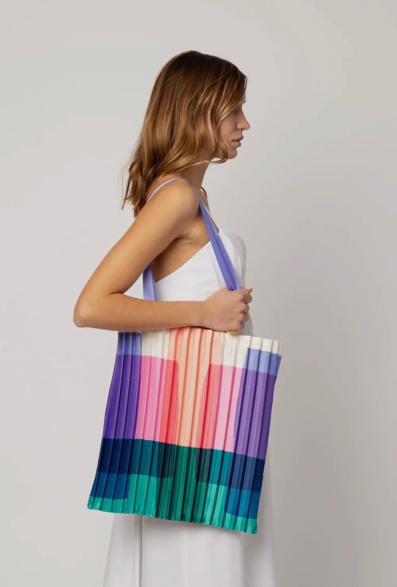 Satin pleated bag - Orbetello