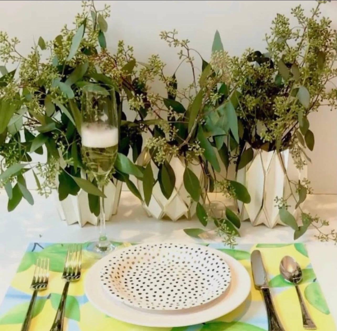 Lemon paper placemat pad