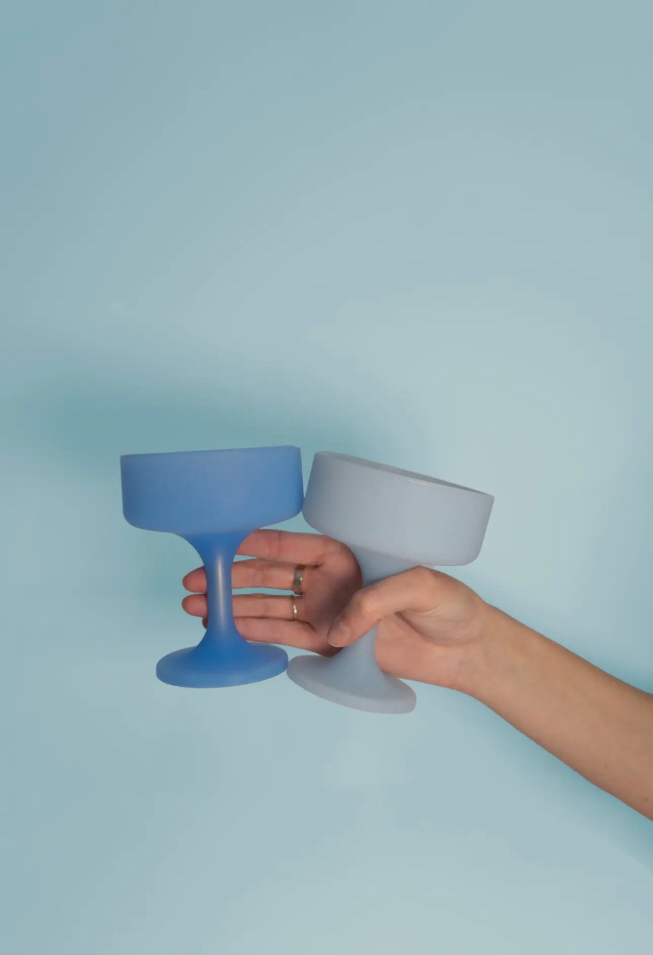 Unbreakable silicone cocktail glasses - sky & kingfisher