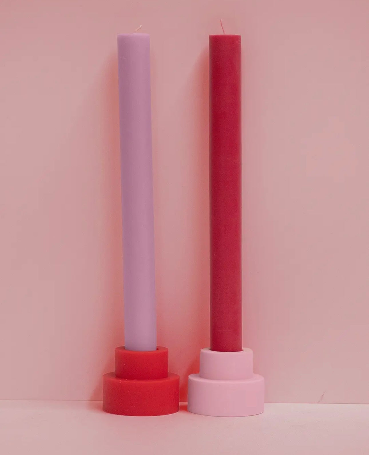 Unbreakable silicone candle holder - cherry & blush