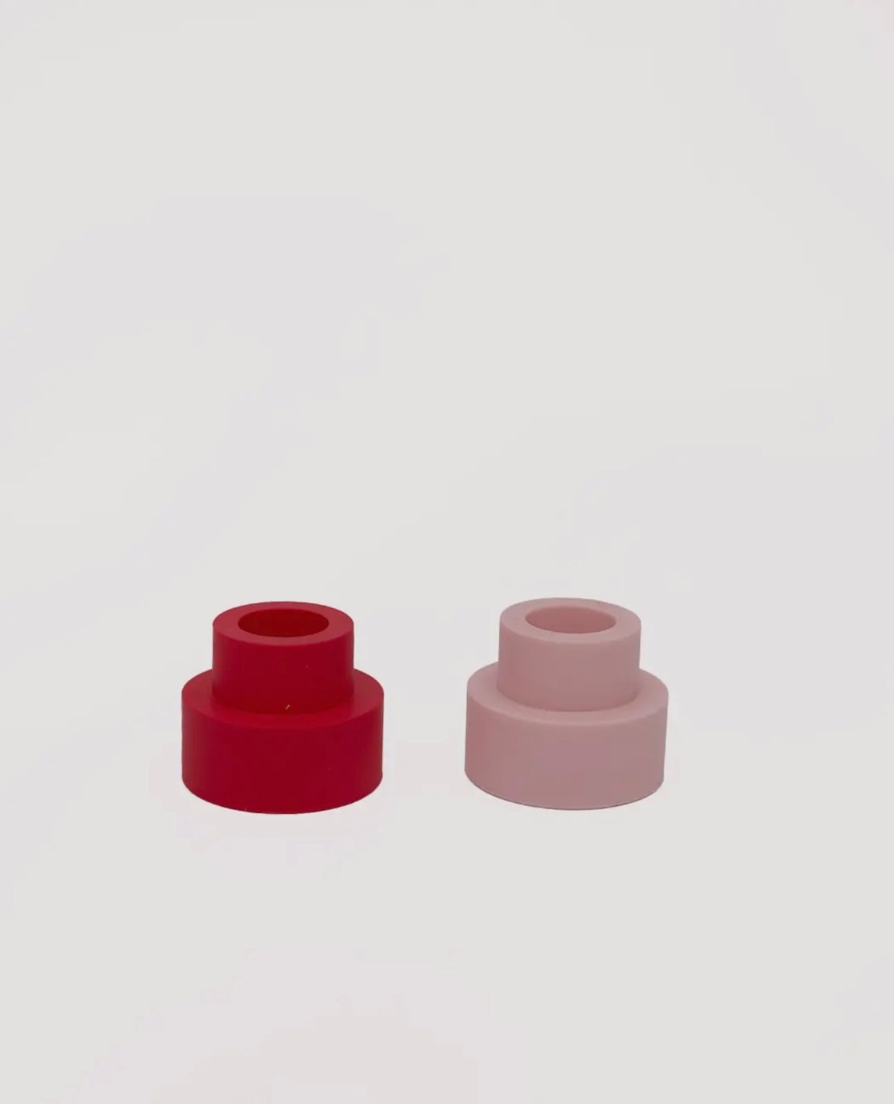 Unbreakable silicone candle holder - cherry & blush
