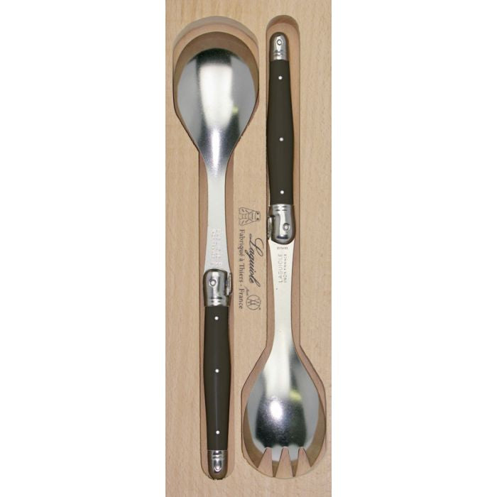 Andre Verdier cornflower salad servers - black