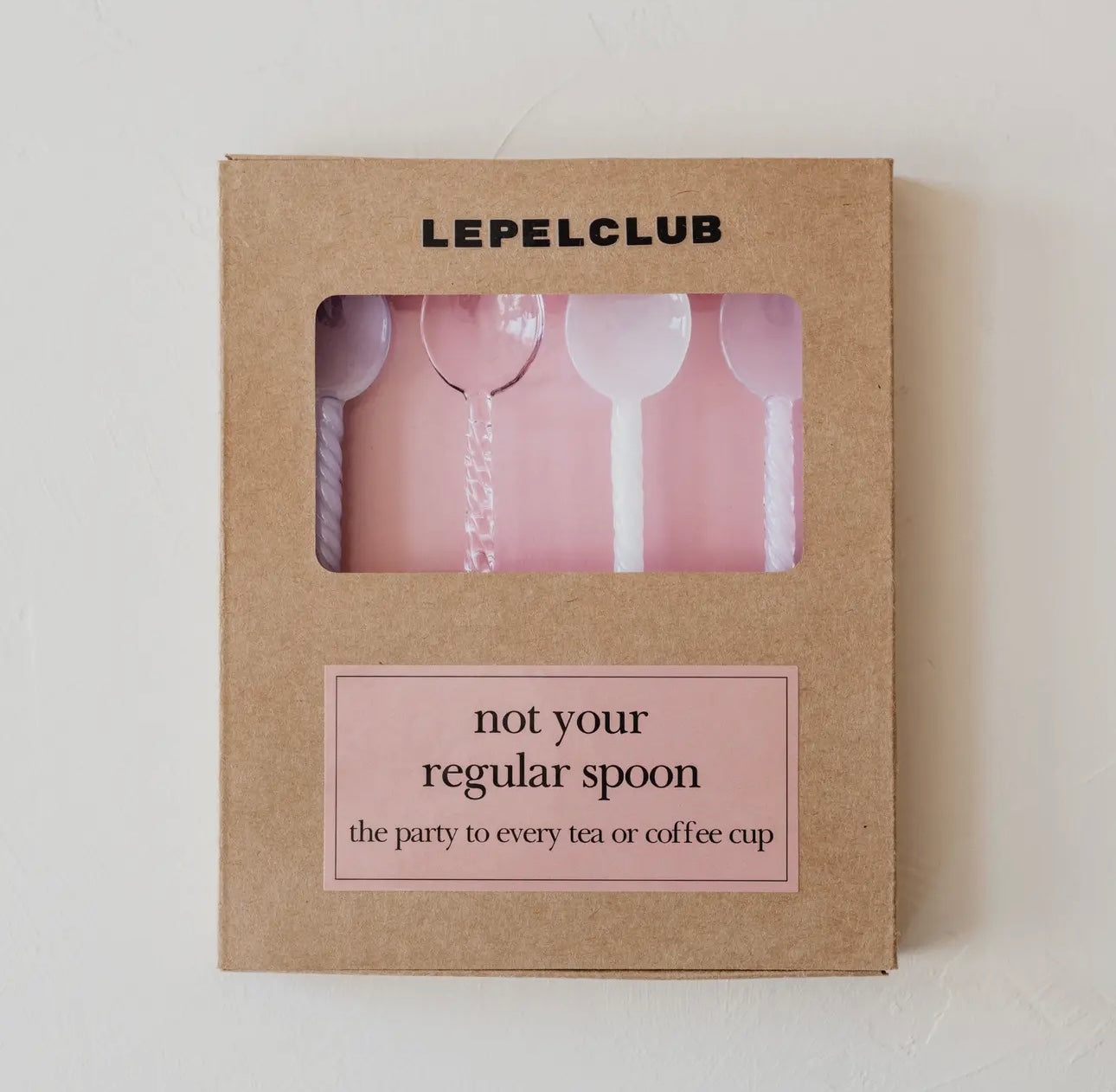 Pastel twisted glass spoons - set of four