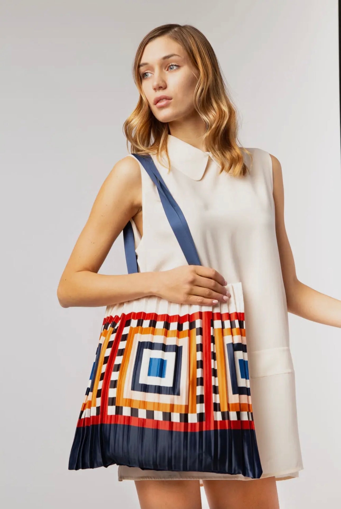 Satin pleated bag - Ala
