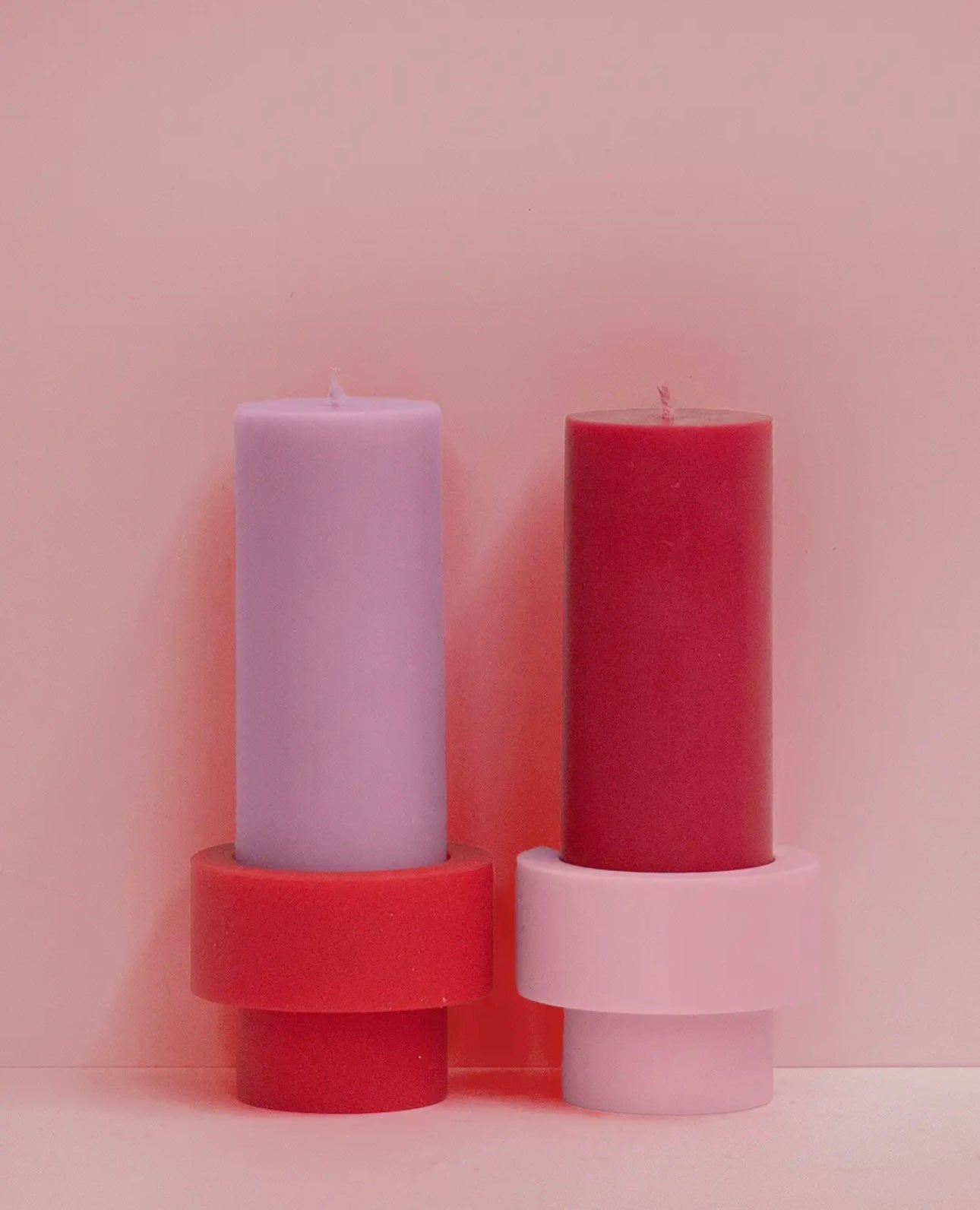 Unbreakable silicone candle holder - cherry & blush