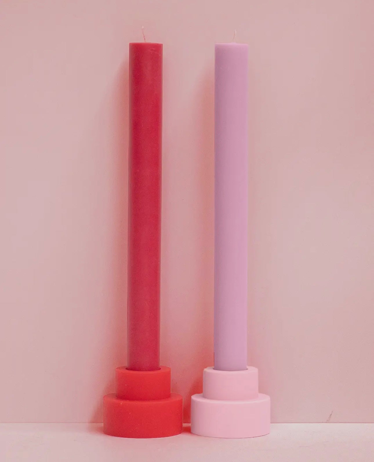 Unbreakable silicone candle holder - cherry & blush