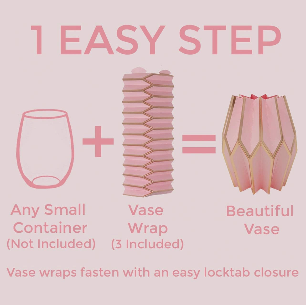 Blush paper vase wraps