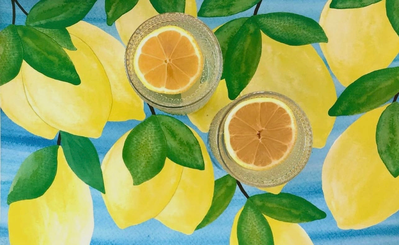 Lemon paper placemat pad