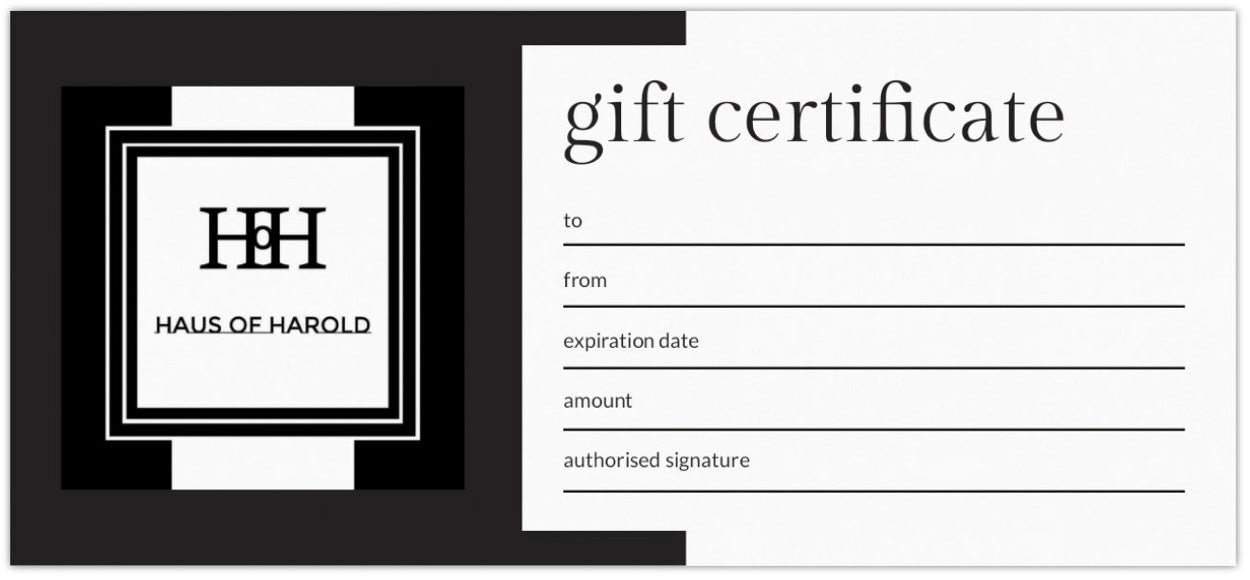 Gift certificate