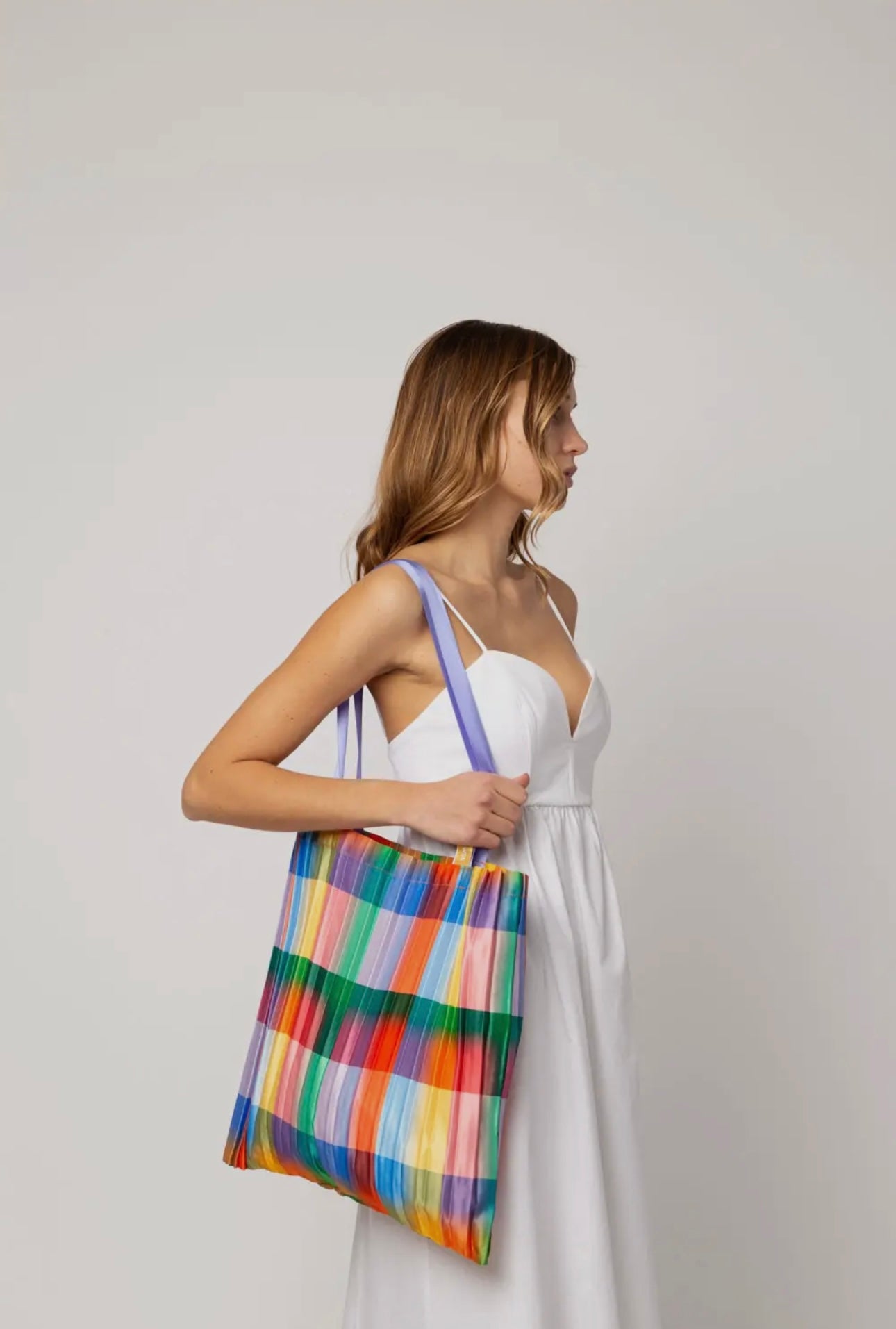 Satin pleated bag - Baratti