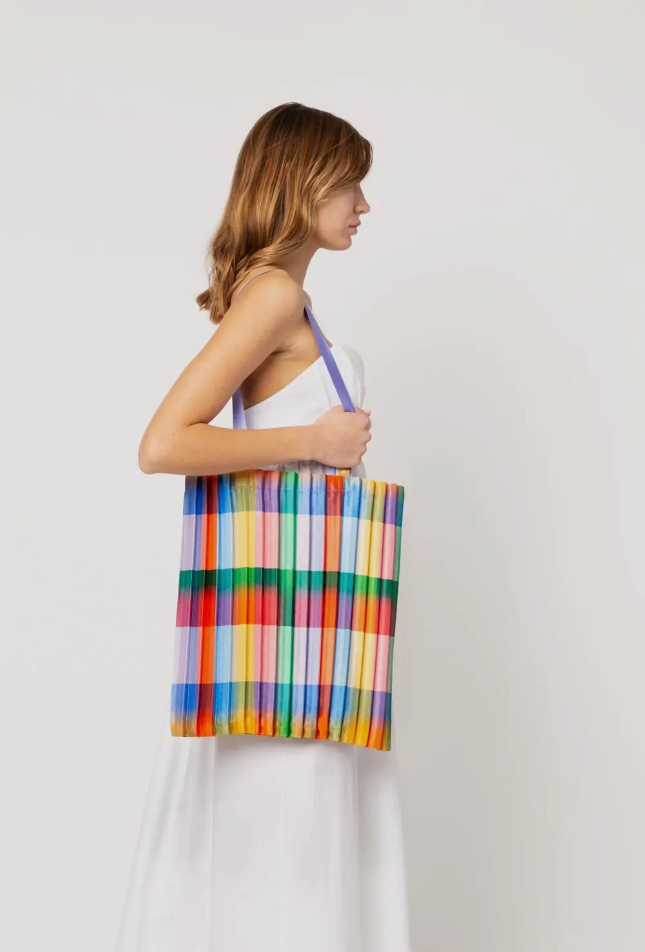 Satin pleated bag - Baratti