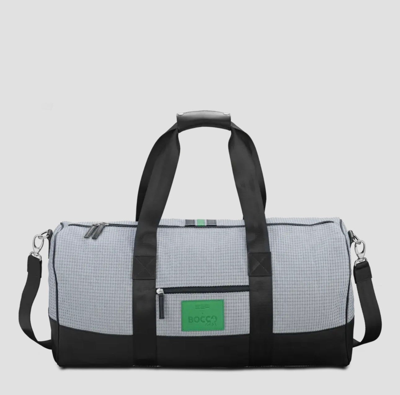 E2R Paris - limited edition travelling bag in up-cycled car fabric and leather
