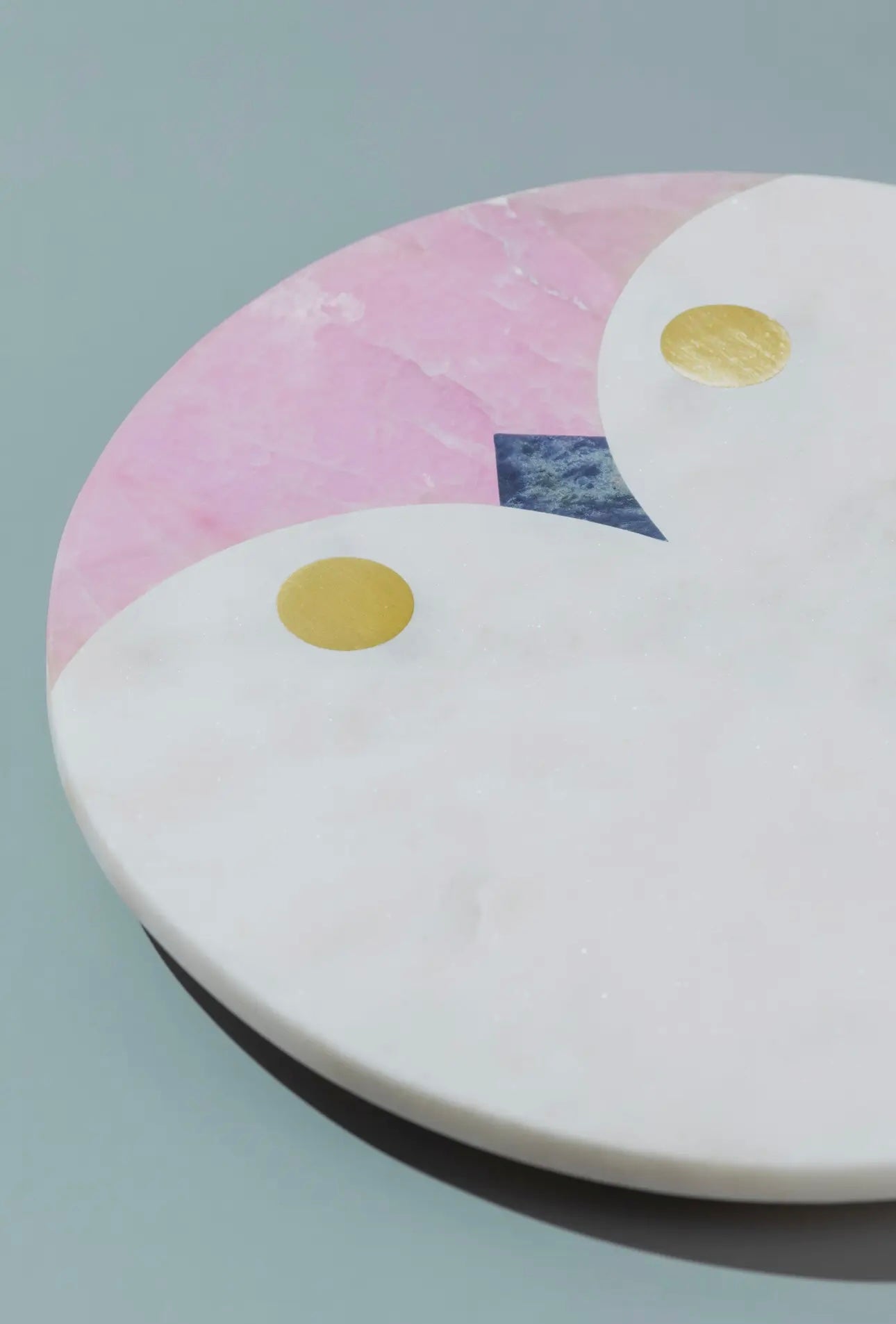 Snowy owl marble cheese board