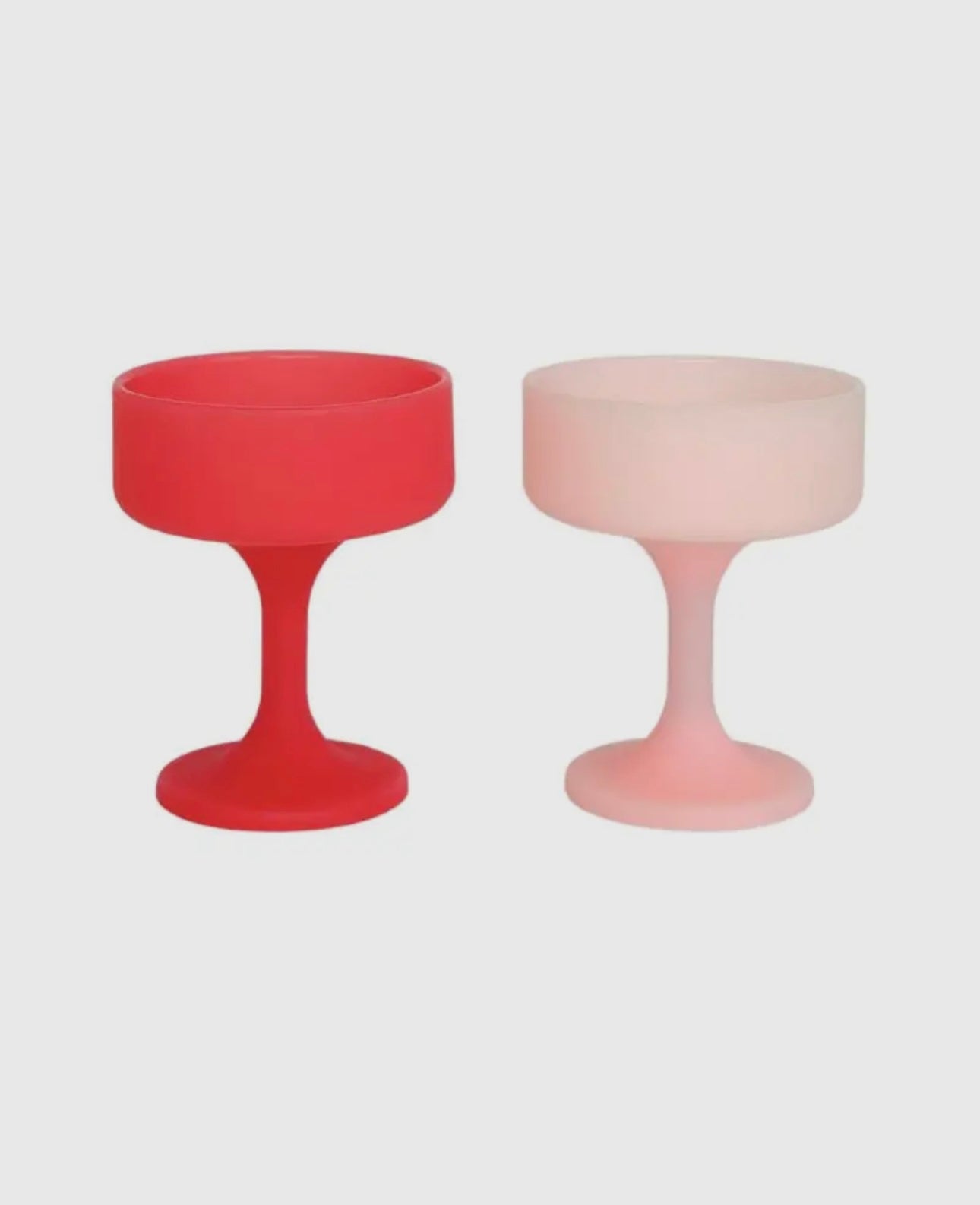 Unbreakable silicone cocktail glasses - cherry & blush