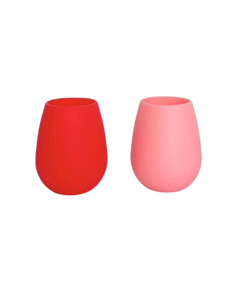 Unbreakable silicone glasses - cherry & blush