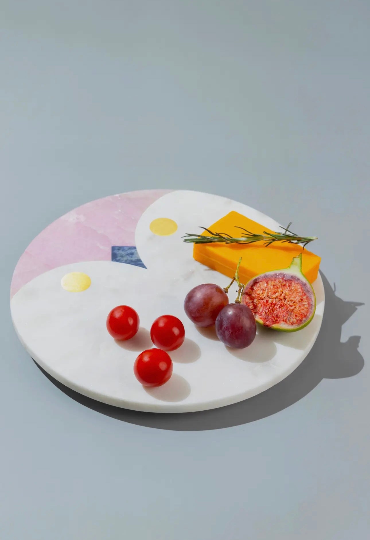 Snowy owl marble cheese board
