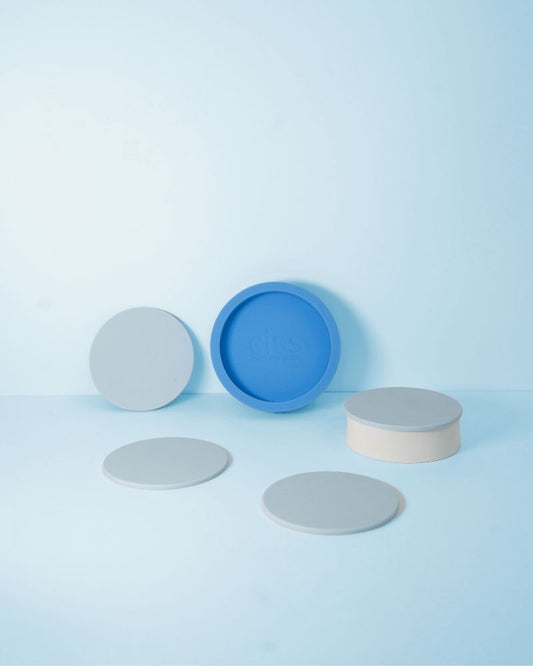 Unbreakable silicone coasters - sky & kingfisher