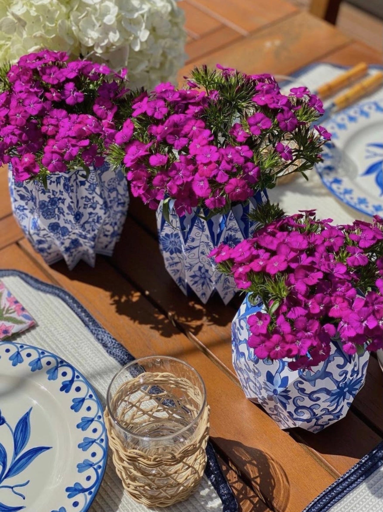 Chinoiserie paper vase wraps