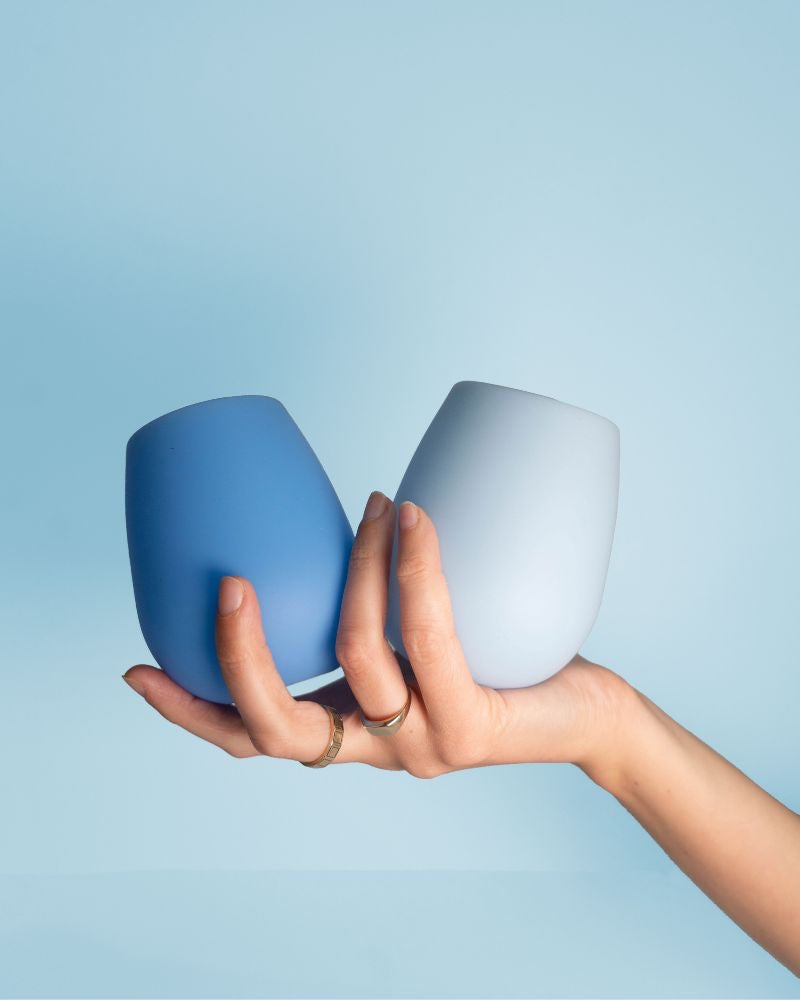 Unbreakable silicone glasses - sky & kingfisher