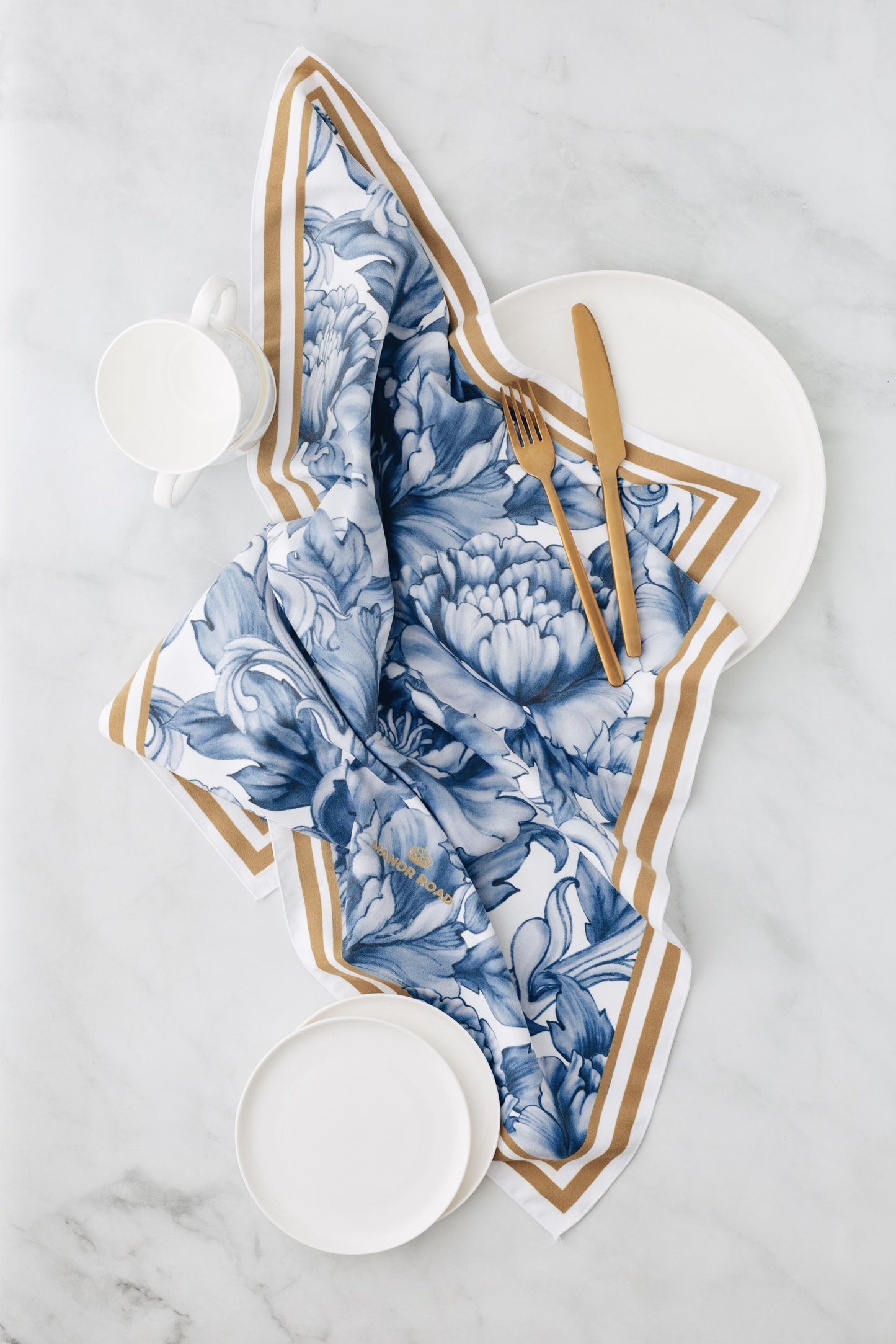Peony wallpaper microfibre tea towel