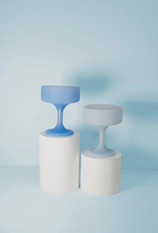 Unbreakable silicone cocktail glasses - sky & kingfisher