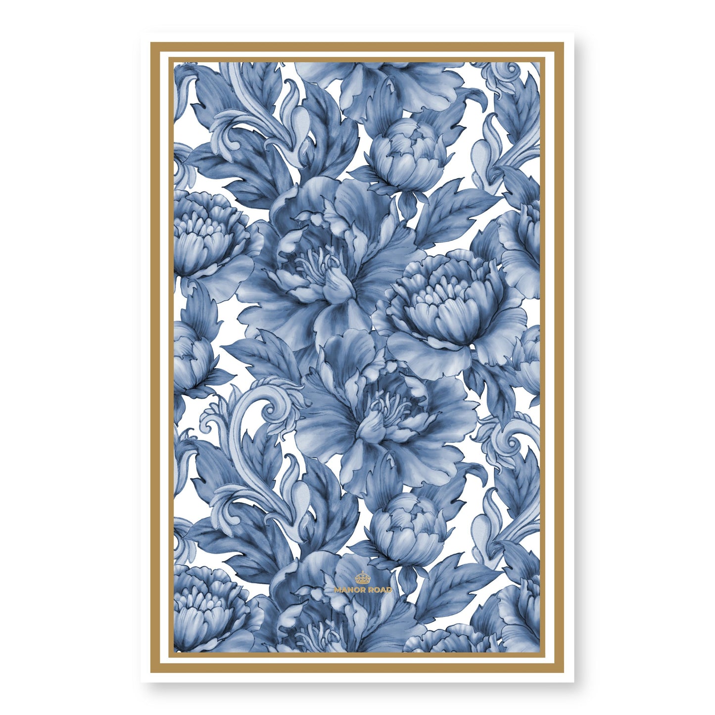 Peony wallpaper microfibre tea towel