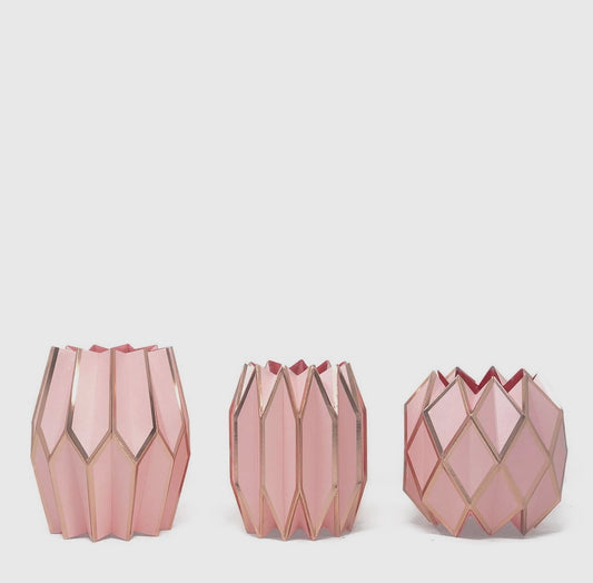 Blush paper vase wraps