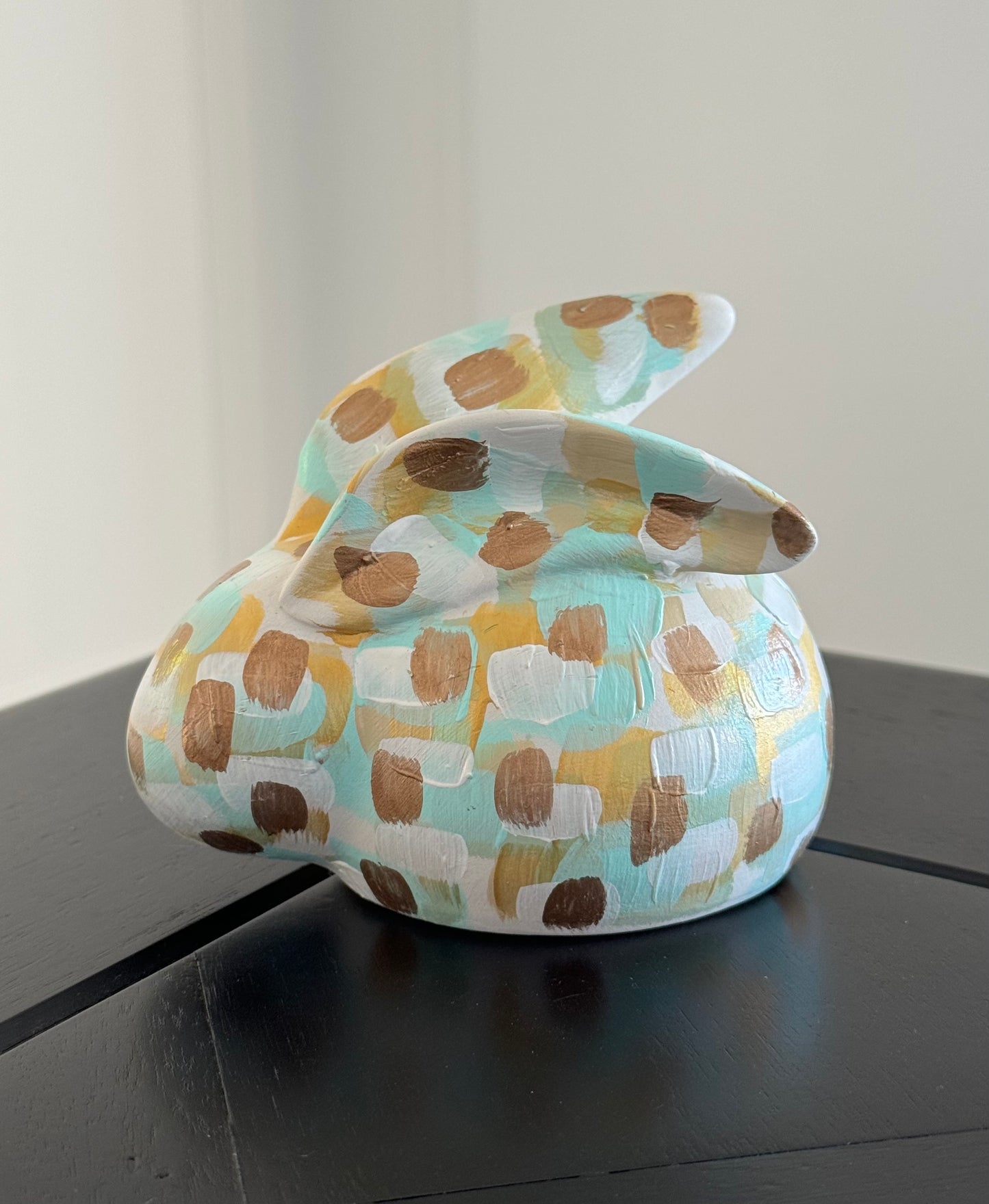 Mint hand-painted bunny - small