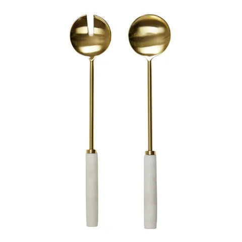 Marble salad servers