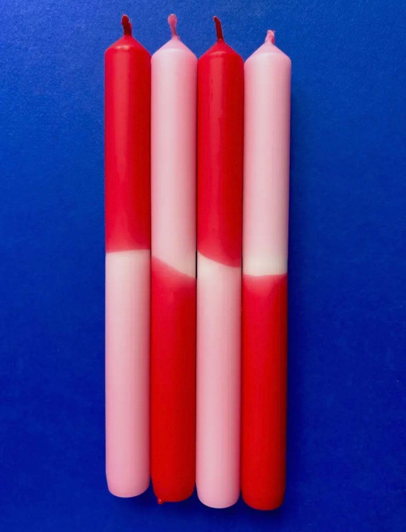 Dahlia dip-dye dinner candles (set of 4)