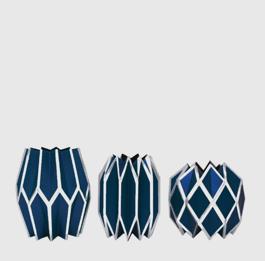 Navy paper vase wraps