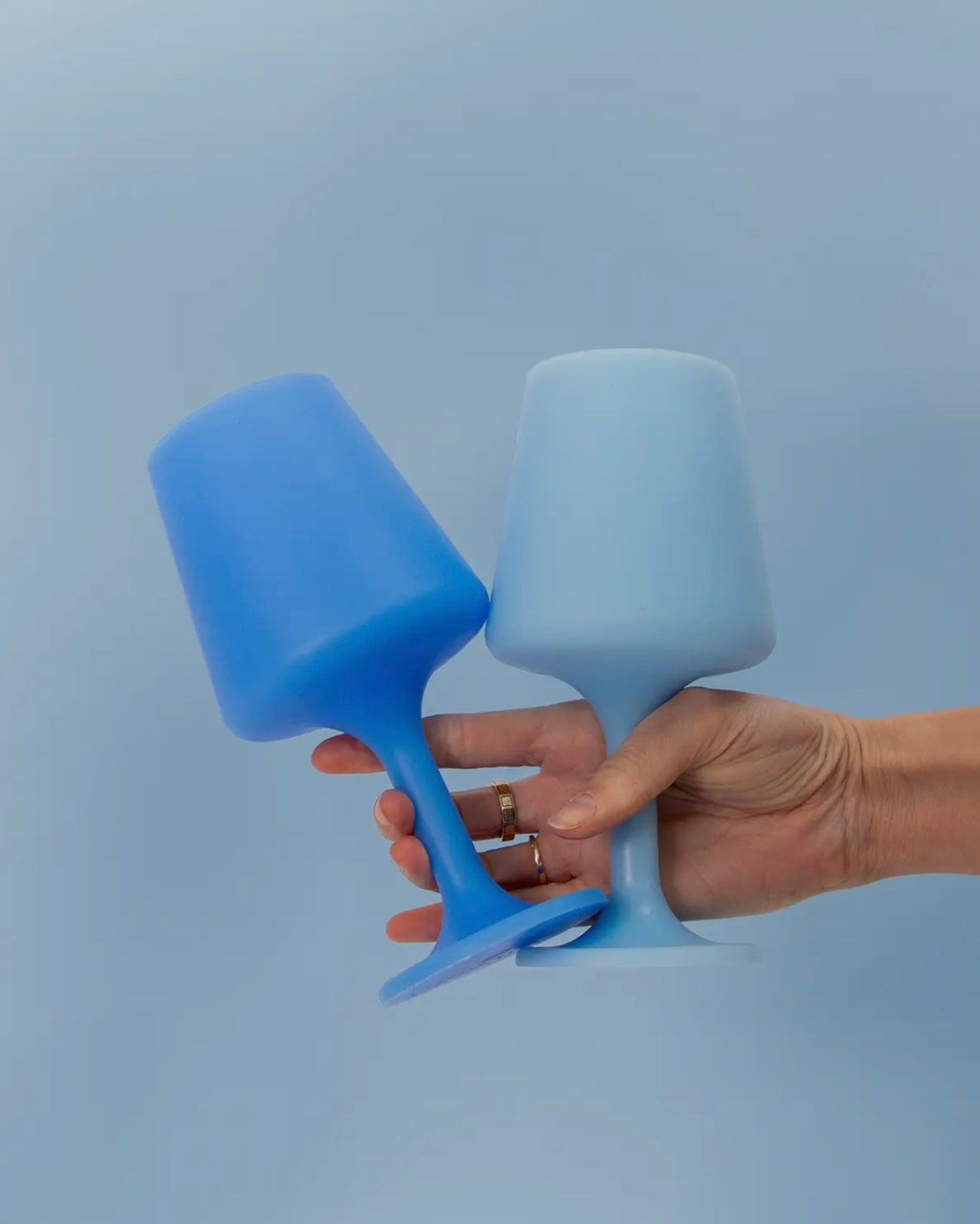 Unbreakable silicone wine glasses - sky & kingfisher