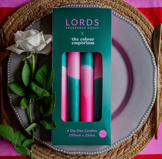 Lords Fragrance House Yellowstone hand-dipped dinner candles (set of 4)