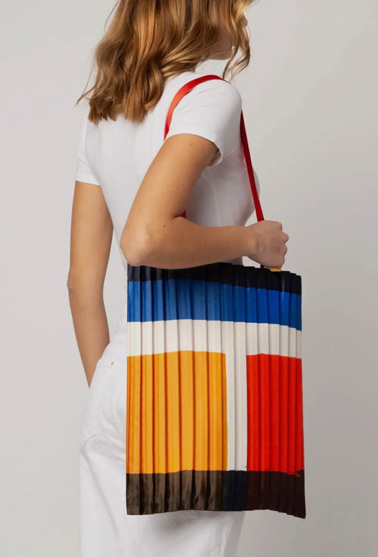 Satin pleated bag - Pescaia