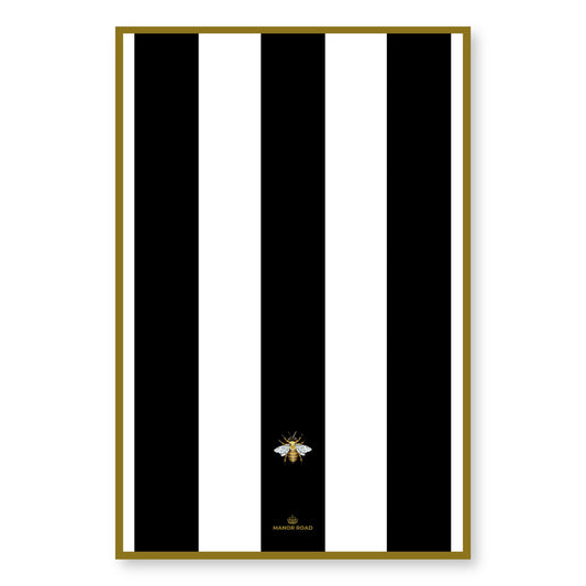 Striped bee microfibre tea towel