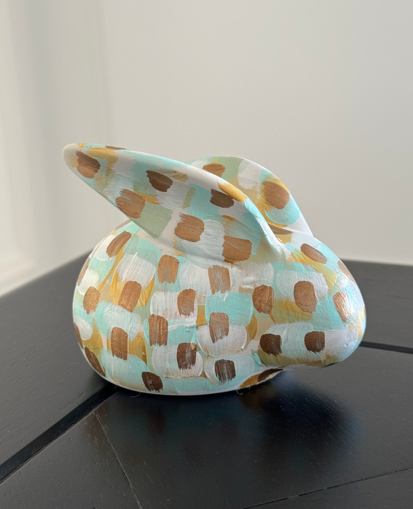 Mint hand-painted bunny - small