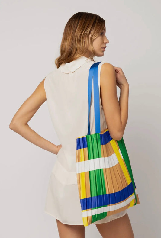 Satin pleated bag - Santa