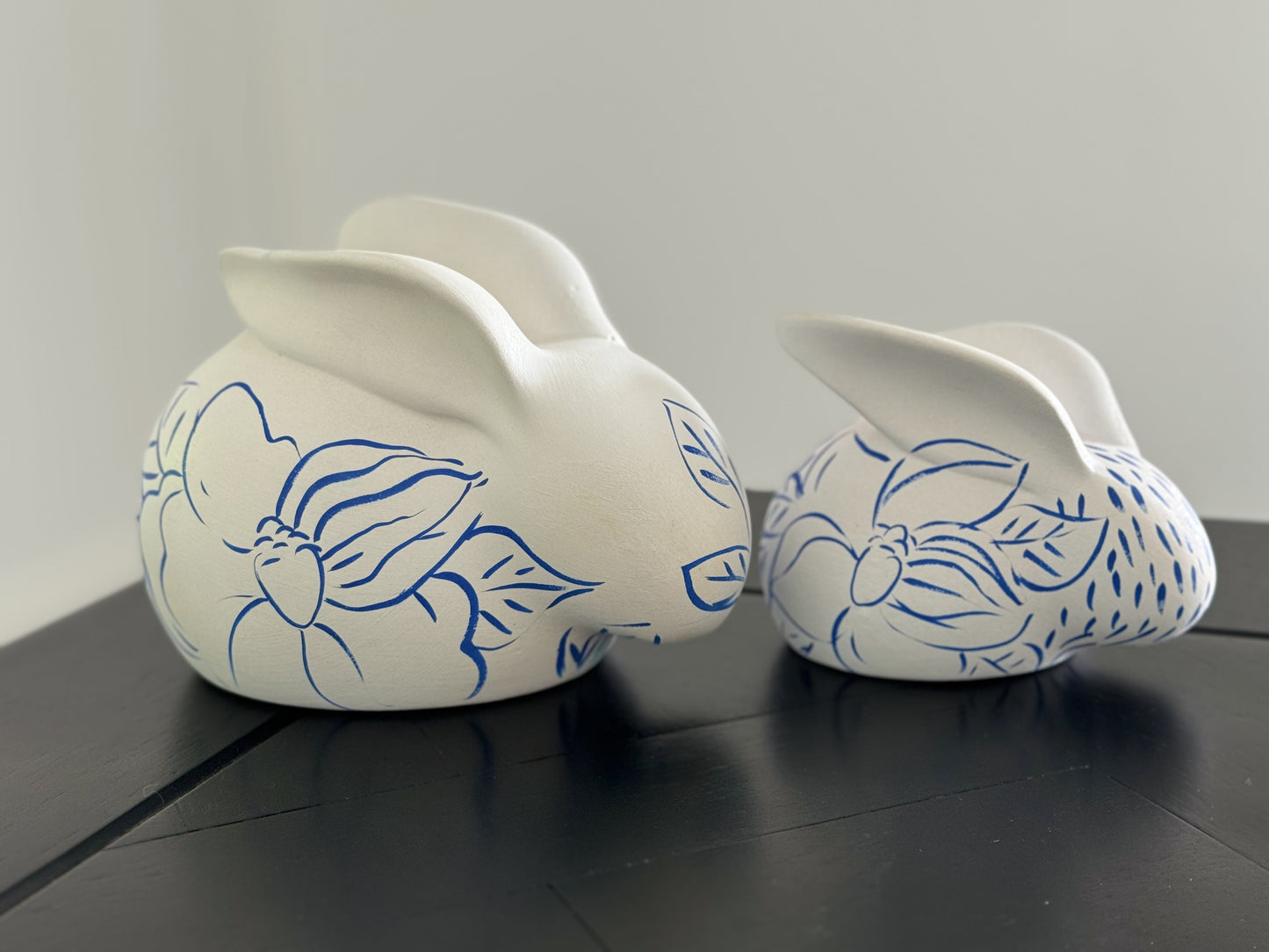 Magnolia hand-painted bunny - large