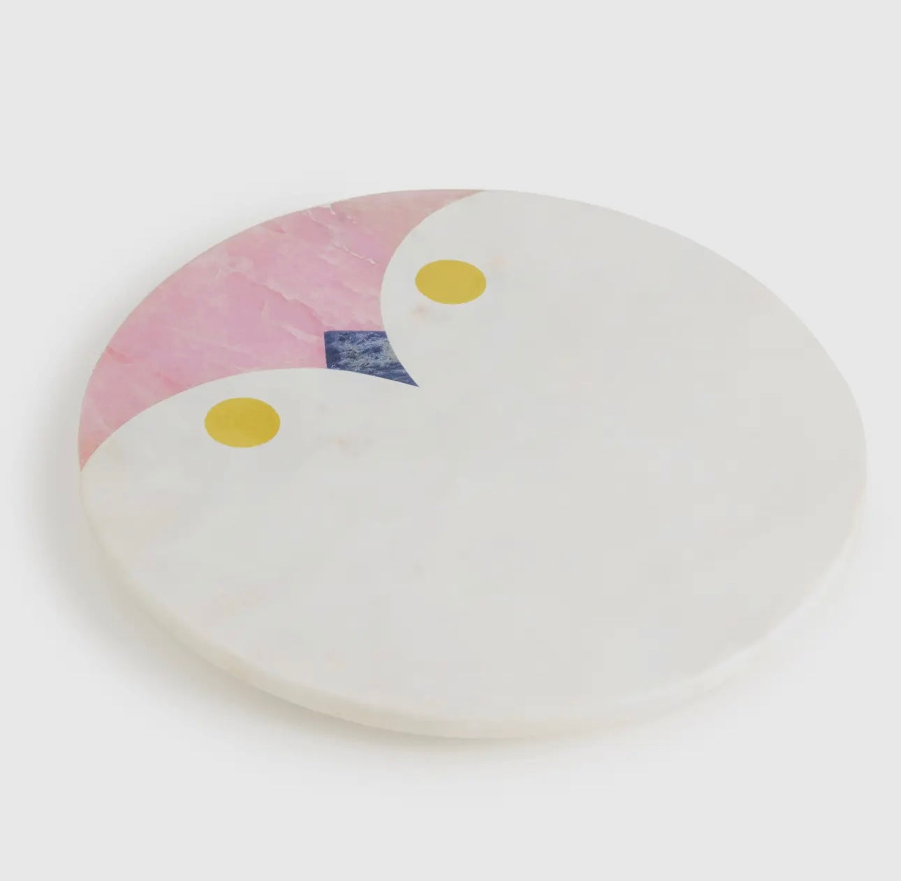 Snowy owl marble cheese board