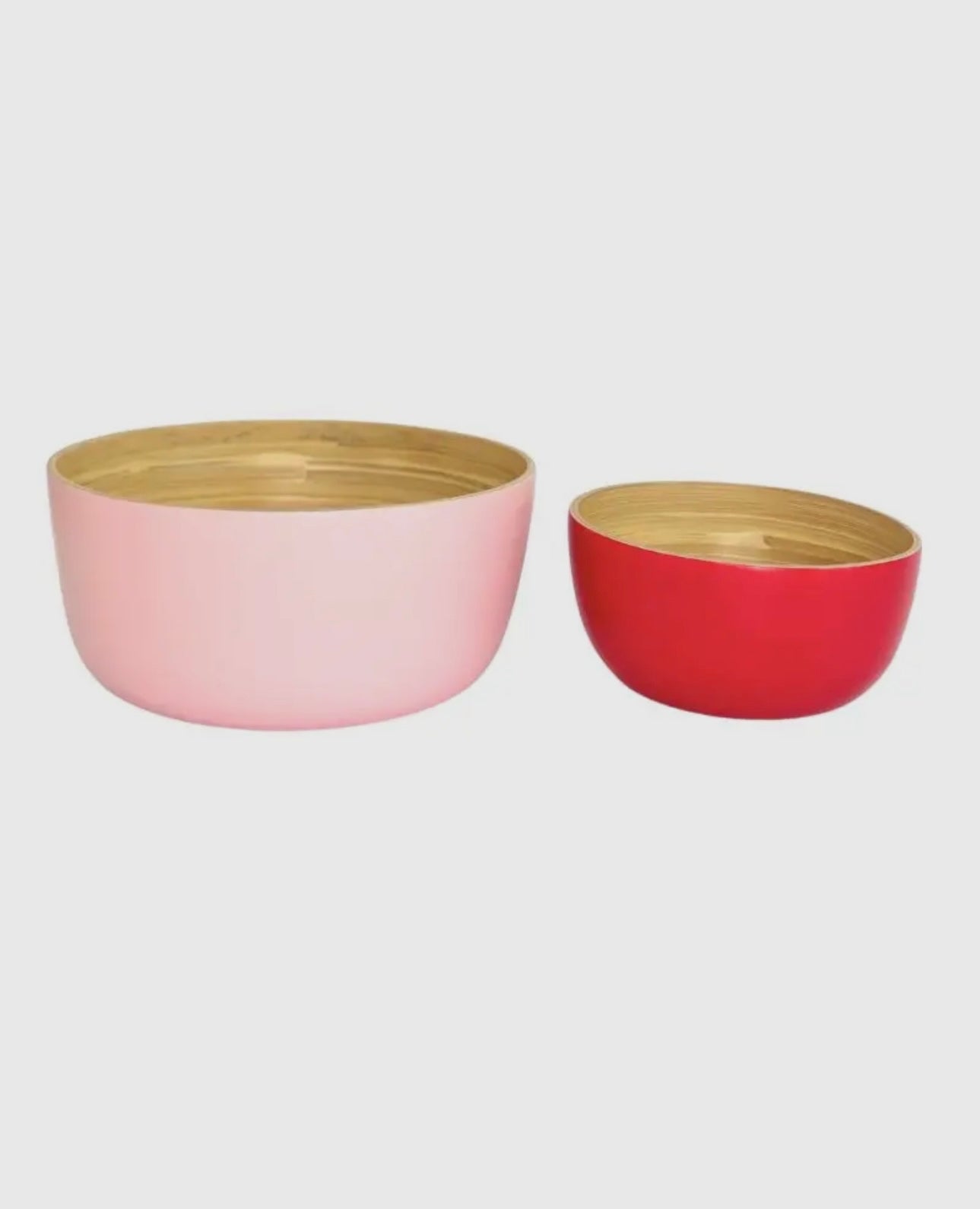 Biodegradable bamboo bowls - cherry & blush